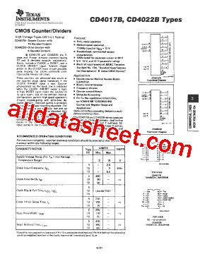 cd4017 datasheet|CD4017 Datasheet (PDF) Download .